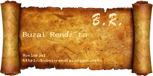 Buzai Renáta névjegykártya