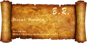 Buzai Renáta névjegykártya
